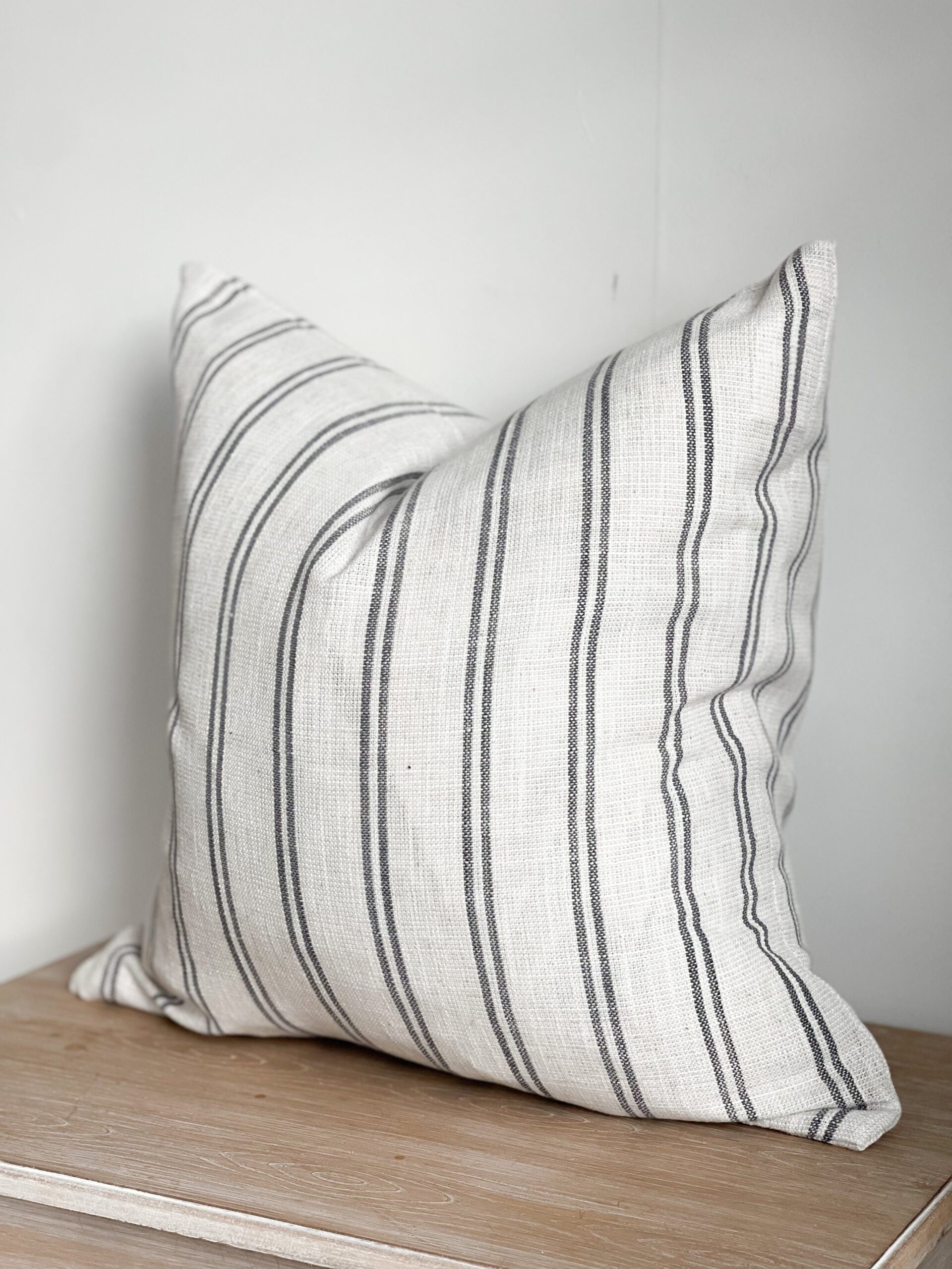 Grey top stripe pillow