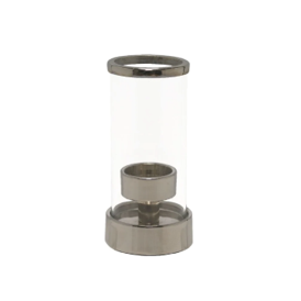 Chrome and Glass Tealight Holder