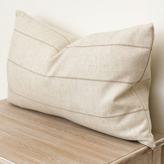 Emily Cushion Cover Stone & Beige (50x30cm)