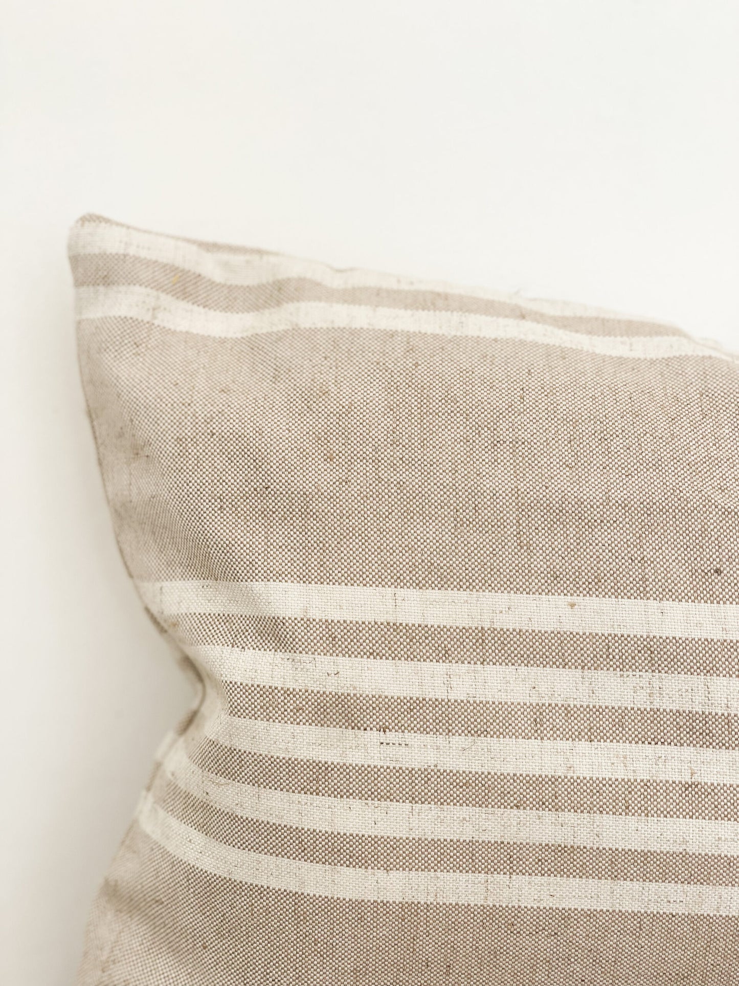 Emma Cushion Cover Beige with Cream Stripes (50x30cm)