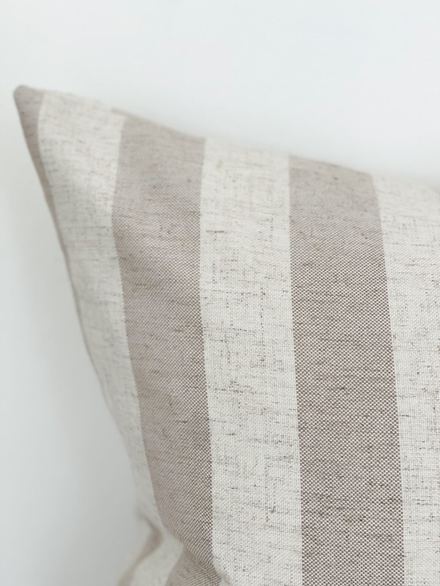 Grace Cushion Cover with Beige Stripes (45x45cm)