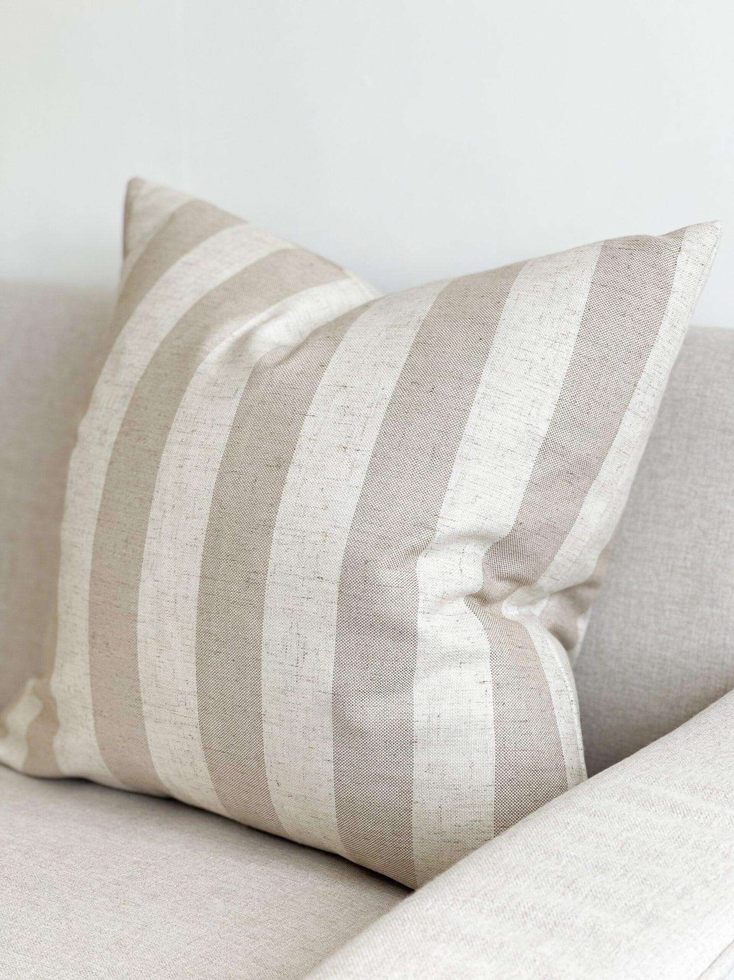 Grace Cushion Cover with Beige Stripes (45x45cm)