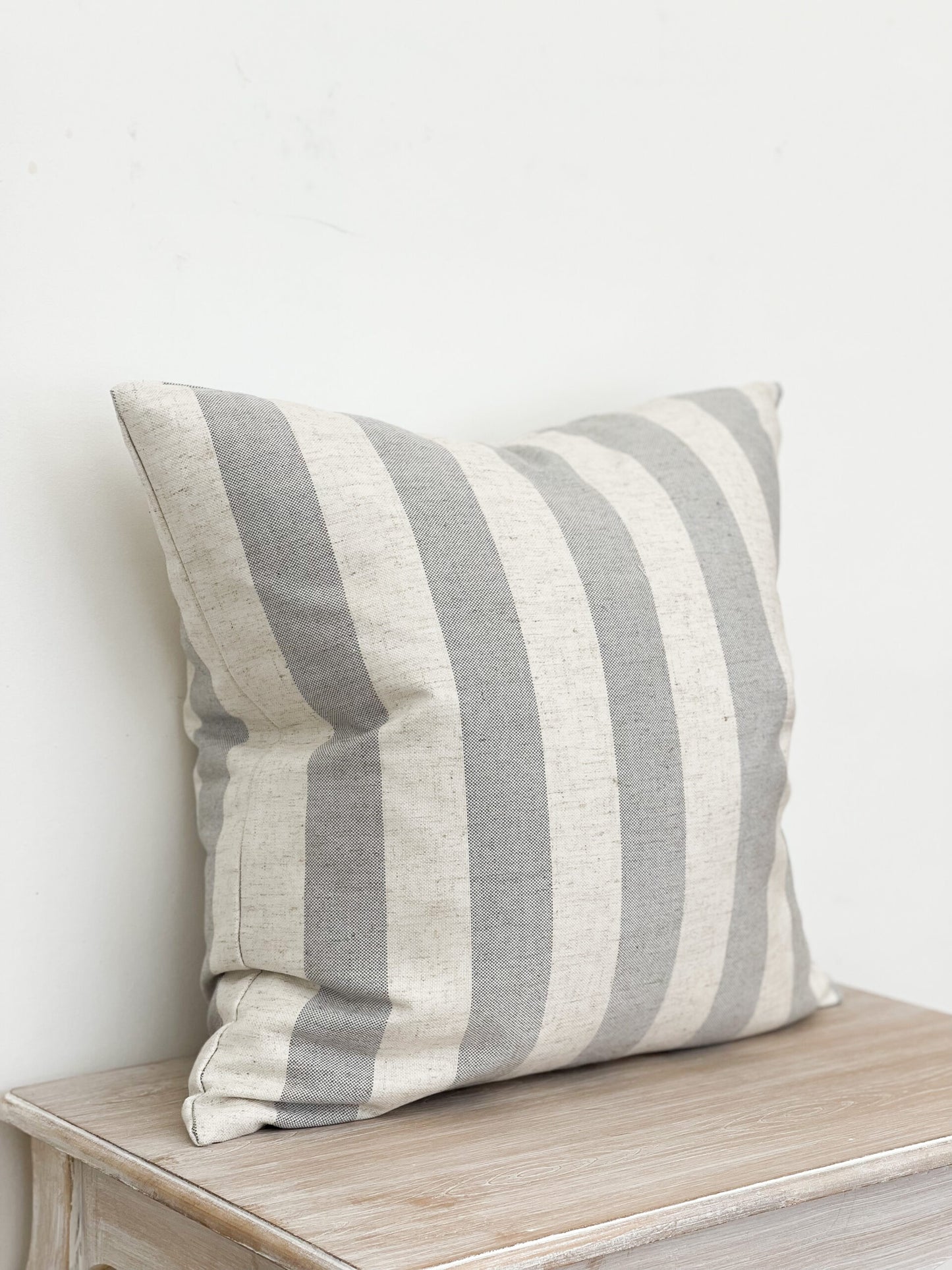 Grace Cushion Cover with Grey Stripes (45x45cm)