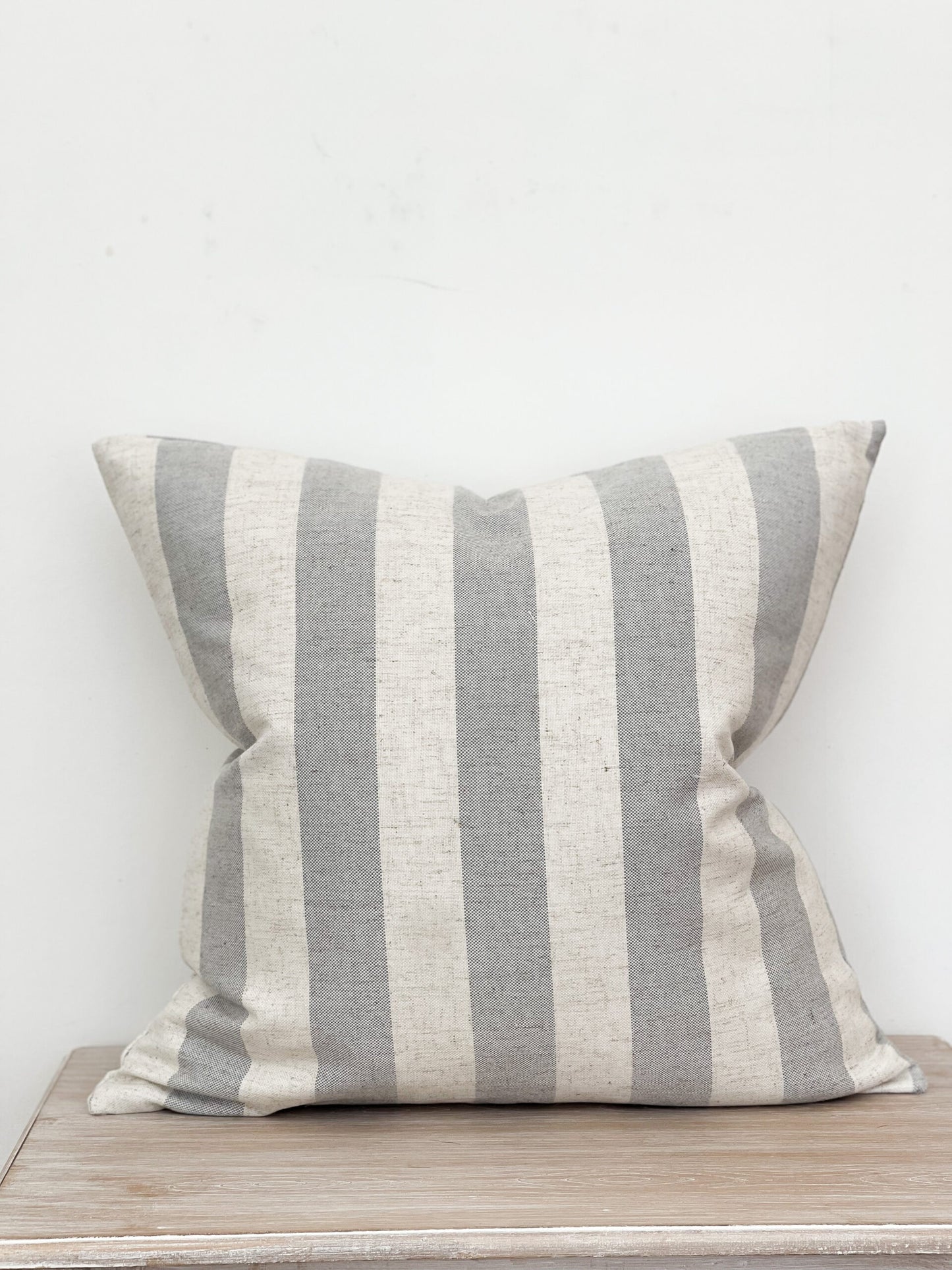 Grace Cushion Cover with Grey Stripes (45x45cm)