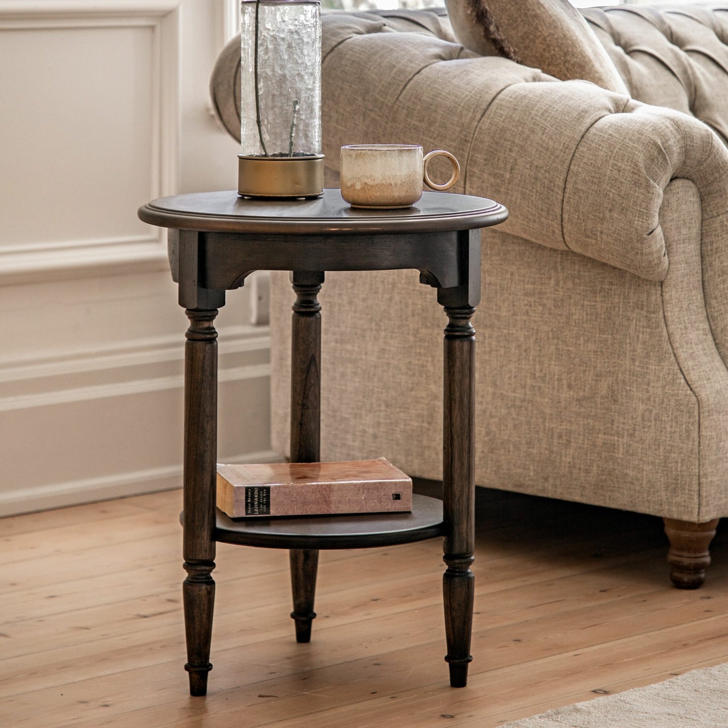 Side Table with Coffee Coloured Veneer