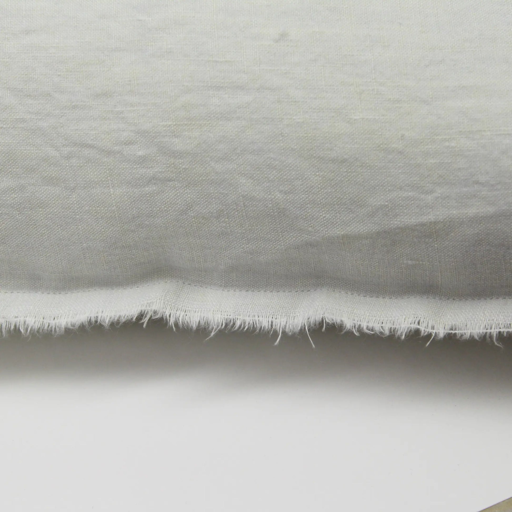 White Linen Cushion Cover with Frayed Edge