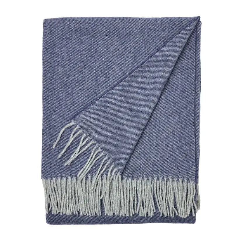 Hamilton 100% Wool Throw (Blue)