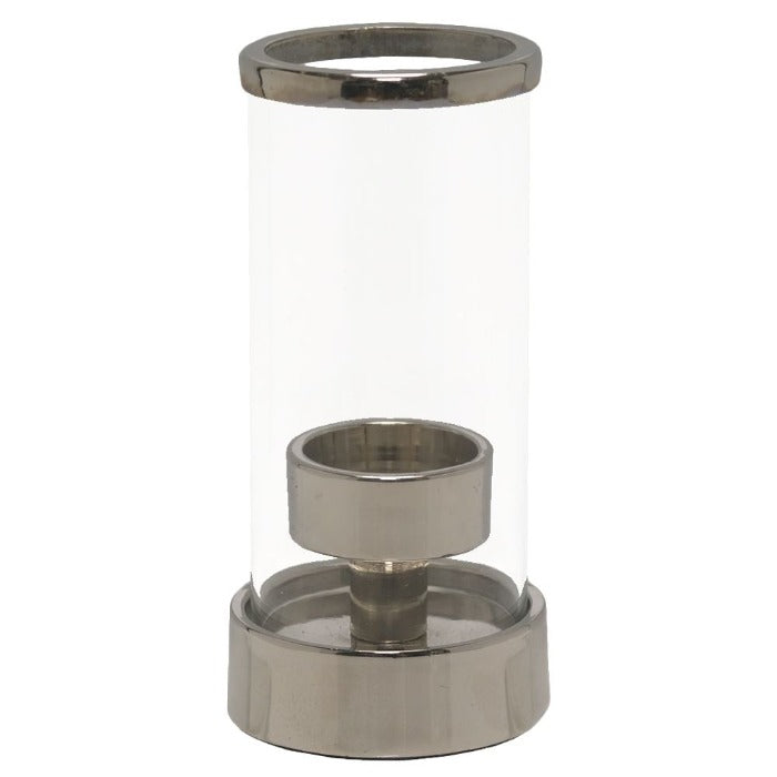 Chrome and Glass Tealight Holder